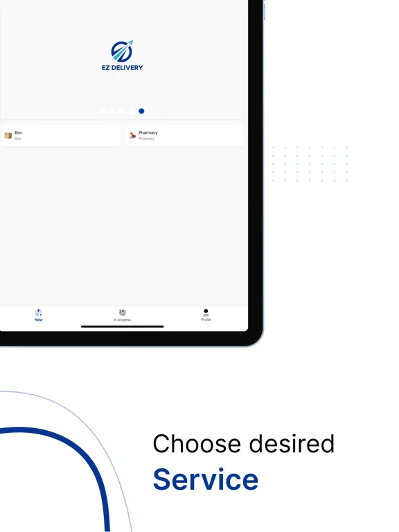 Tangkapan layar EzDelivery Customer iPad 
