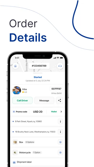 Tangkapan layar EzDelivery Customer