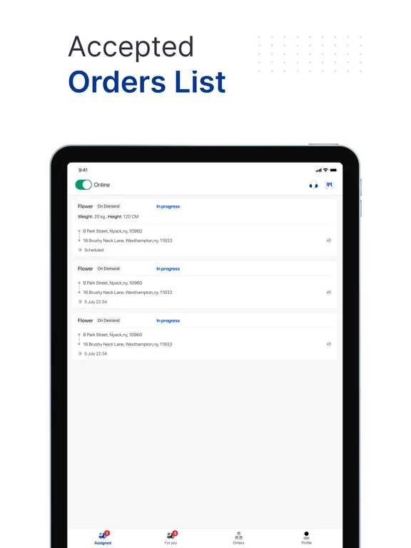 EzDelivery Driver iPad  スクリーンショット