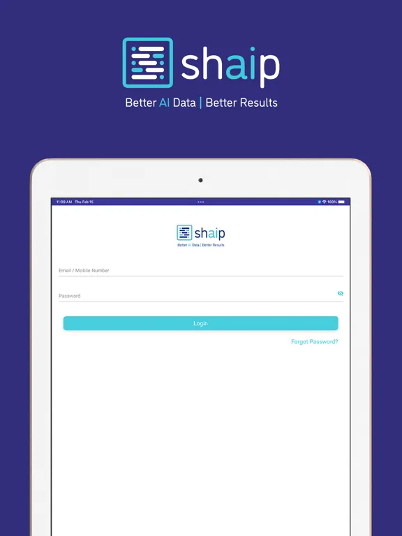 ภาพหน้าจอของ Shaip Recording App iPad 