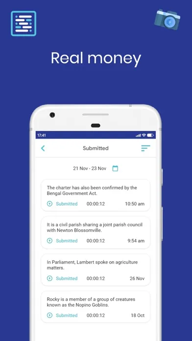 ภาพหน้าจอของ Shaip Recording App
