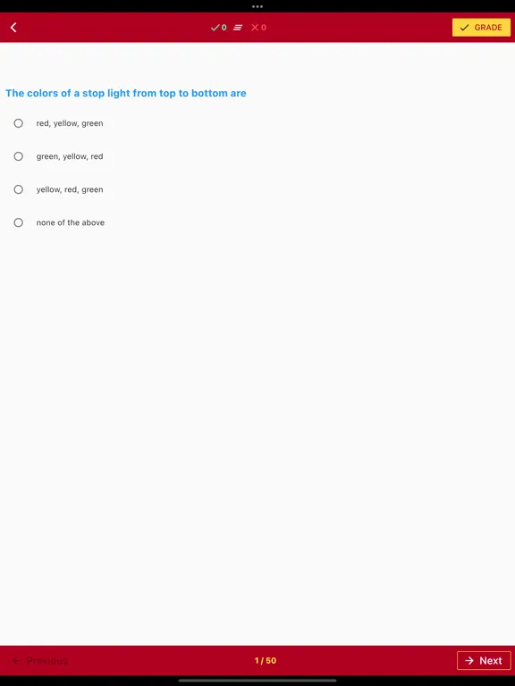 Tangkapan skrin Connecticut Basic Driving Test iPad 