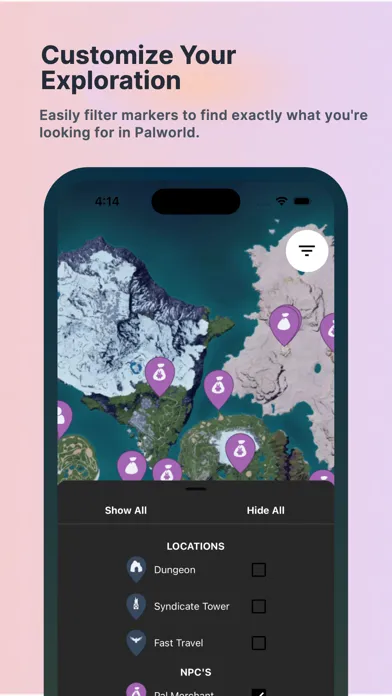 Tangkapan skrin Map Companion for Palworld