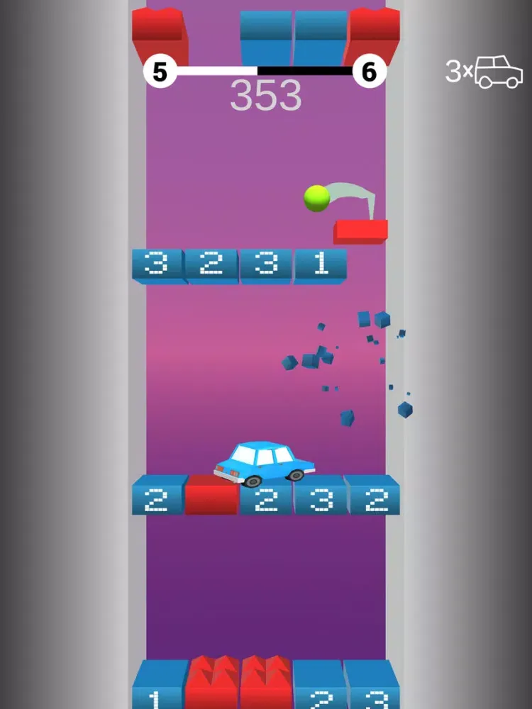 Tangkapan layar Bounce on Bricks iPad 