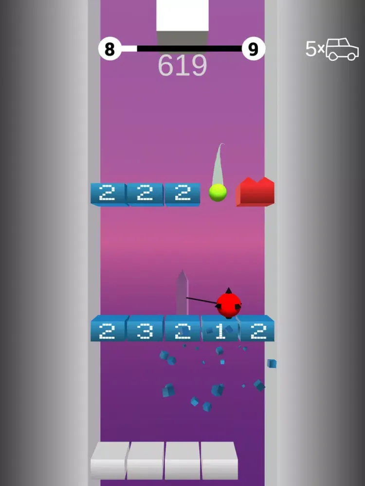 Tangkapan layar Bounce on Bricks iPad 
