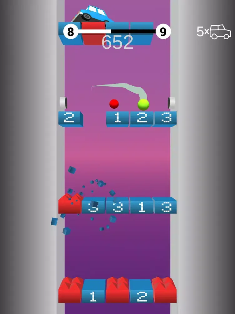 Tangkapan layar Bounce on Bricks iPad 