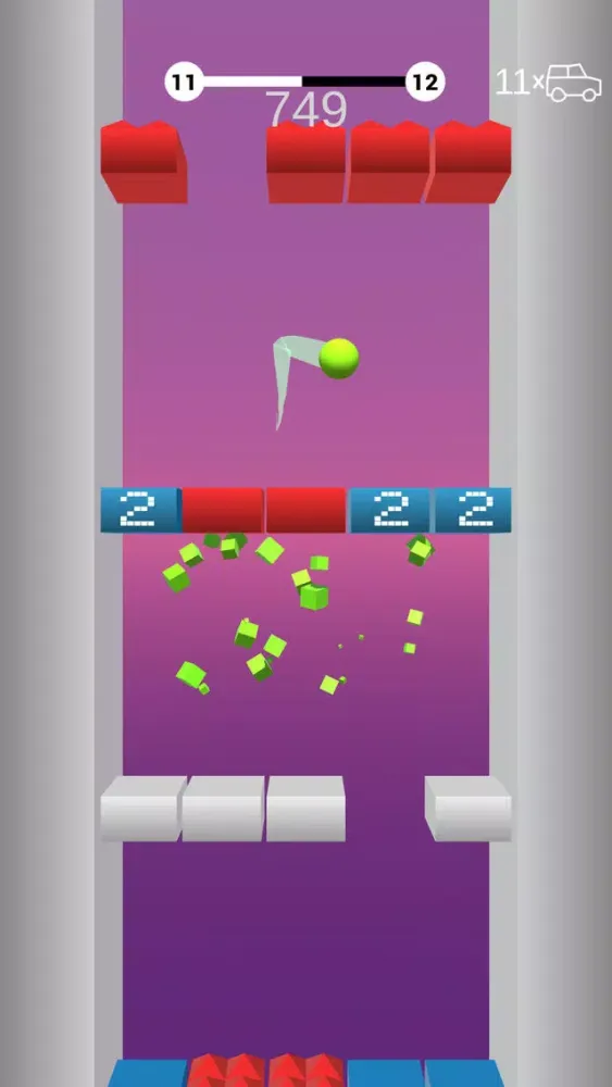 Tangkapan layar Bounce on Bricks