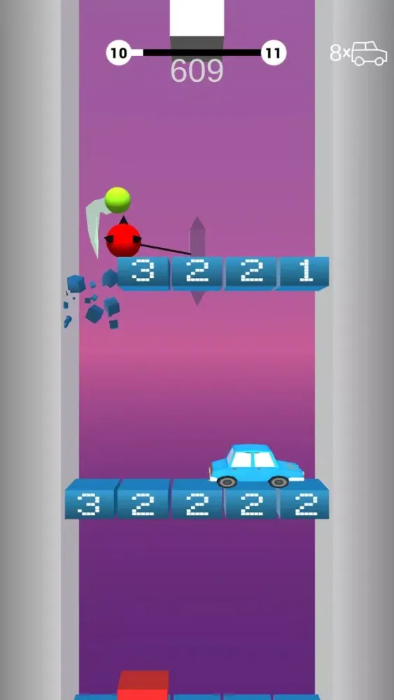 Tangkapan layar Bounce on Bricks
