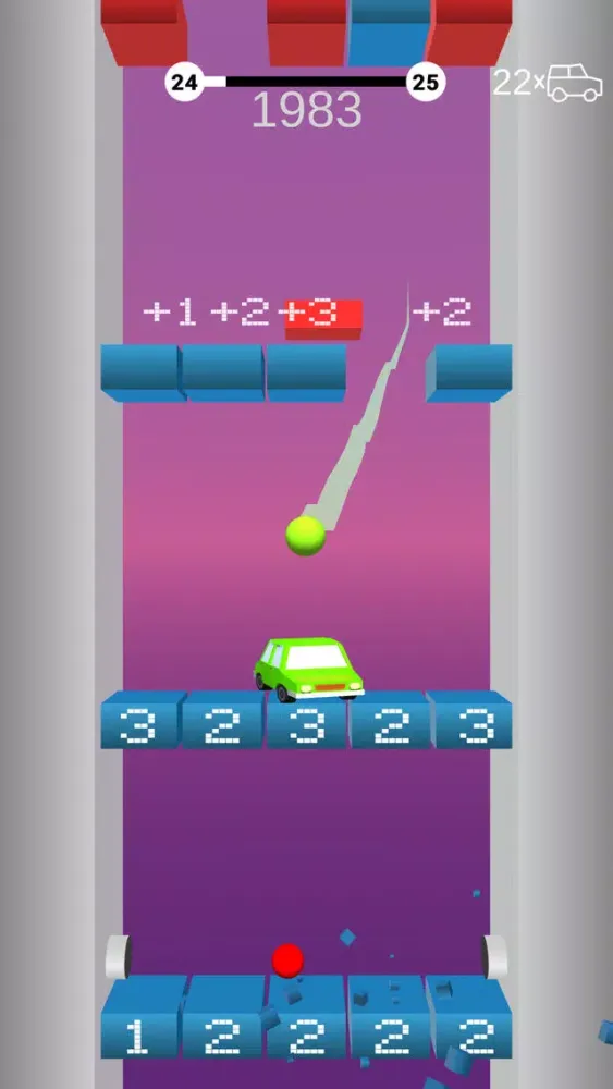 Tangkapan layar Bounce on Bricks