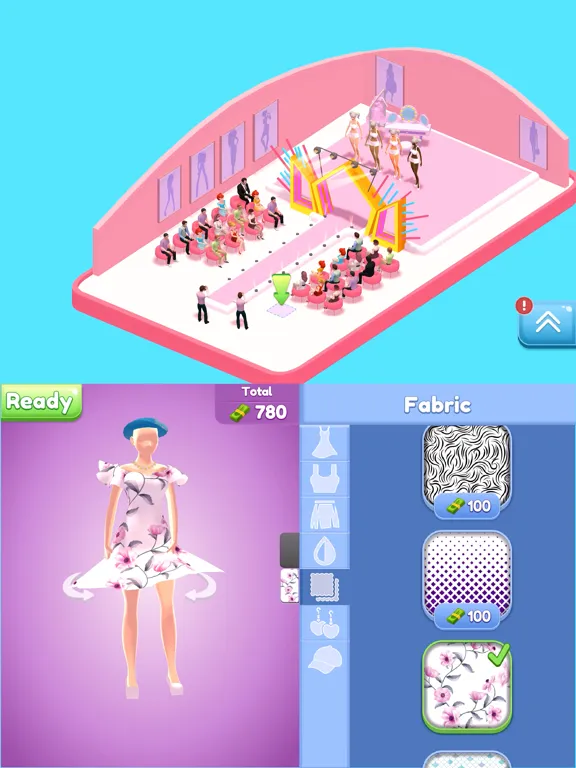 Capturas de tela do Fashion Week Bid iPad 