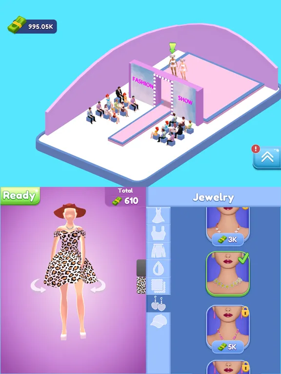 Capturas de tela do Fashion Week Bid iPad 