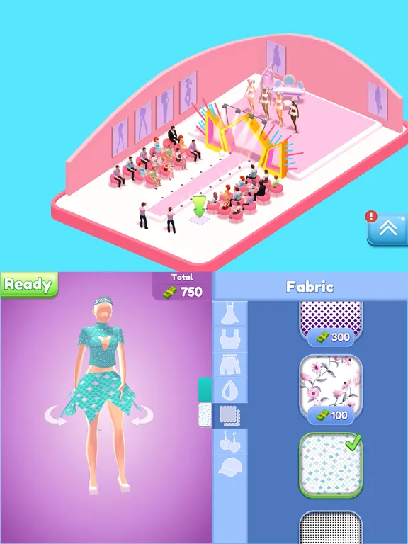 Capturas de tela do Fashion Week Bid iPad 