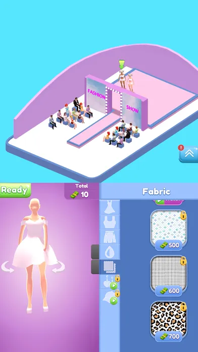 Capturas de tela do Fashion Week Bid