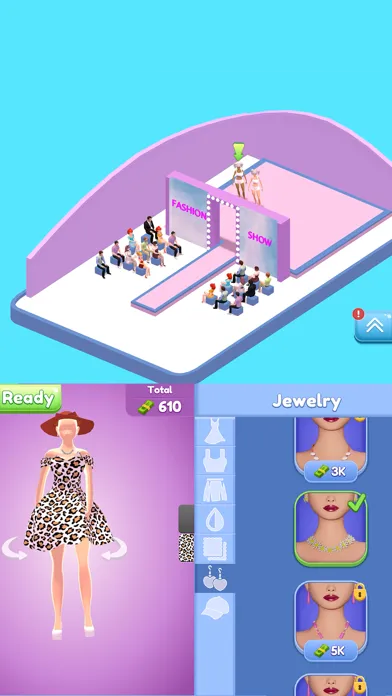 Capturas de tela do Fashion Week Bid