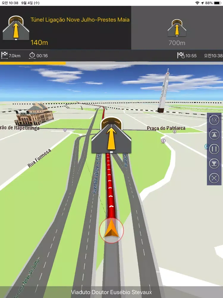 Tangkapan skrin GPS Navigation Brasil iPad 