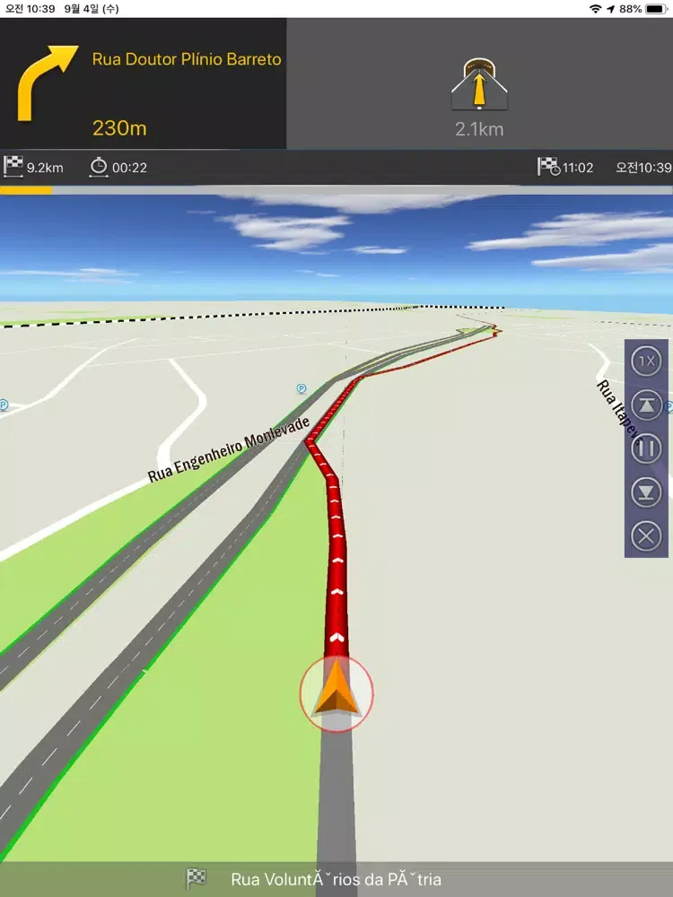 Tangkapan skrin GPS Navigation Brasil iPad 