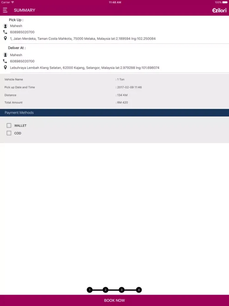 Screenshot di EZILORI DELIVERY APP iPad 
