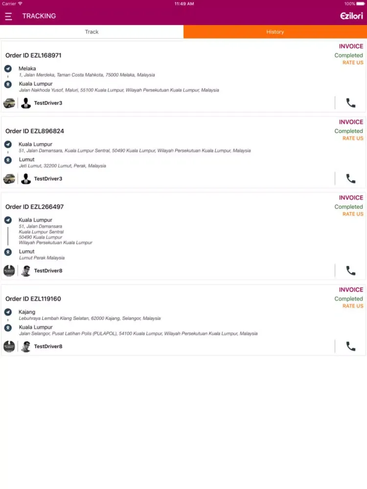 Screenshot di EZILORI DELIVERY APP iPad 