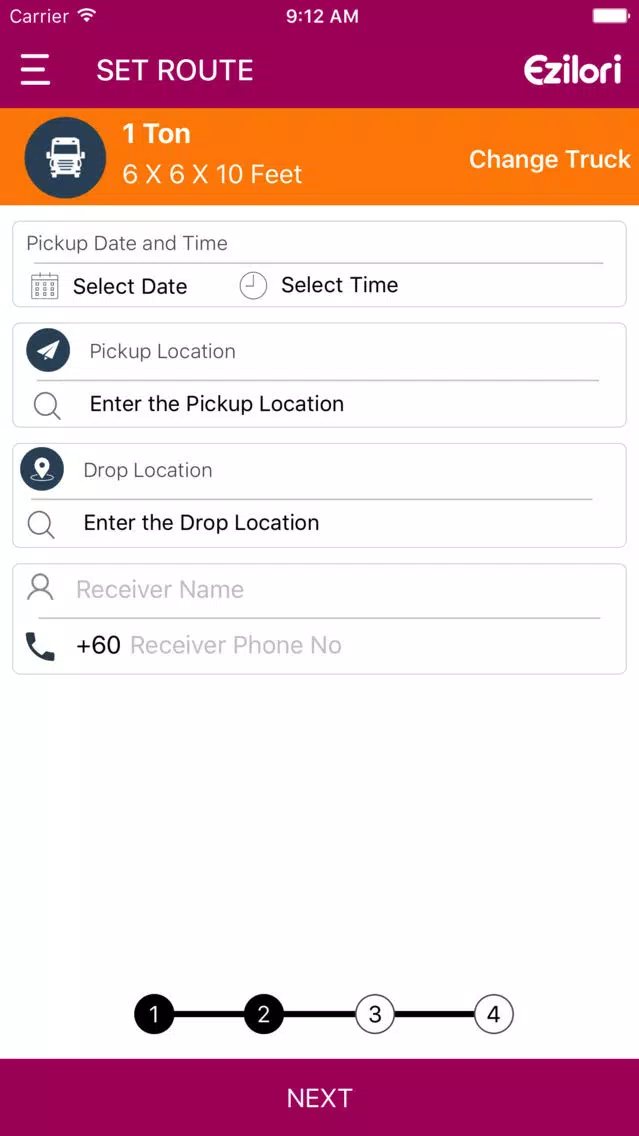 Tangkapan layar EZILORI DELIVERY APP