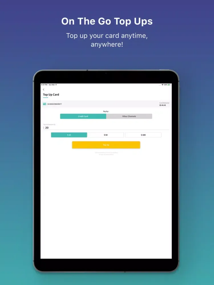 FEVO Prepaid Mastercard® iPad  Ekran Görüntüleri