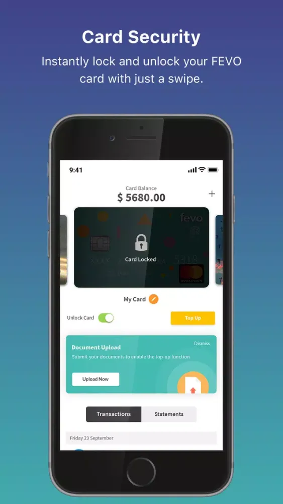 FEVO Prepaid Mastercard® Ekran Görüntüleri