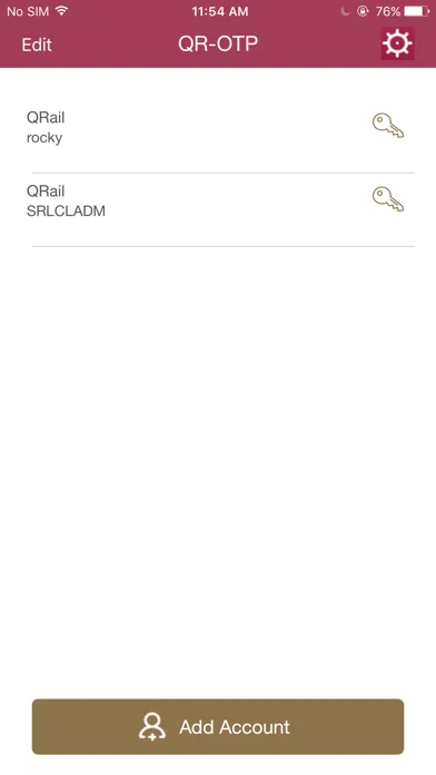 Ảnh chụp màn hình của QRail QR-OTP