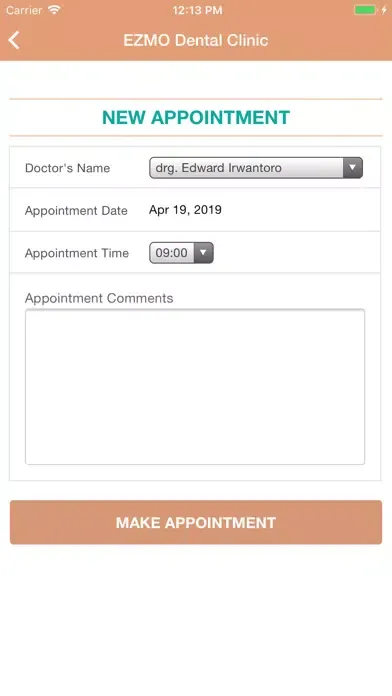 Capturas de tela do Ezmo Dental Clinic iPad 