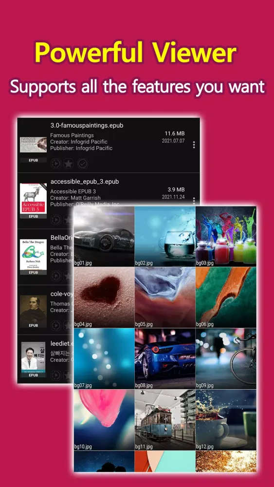 Captures d'écran de EasyViewer-epub,Comic,Text,PDF