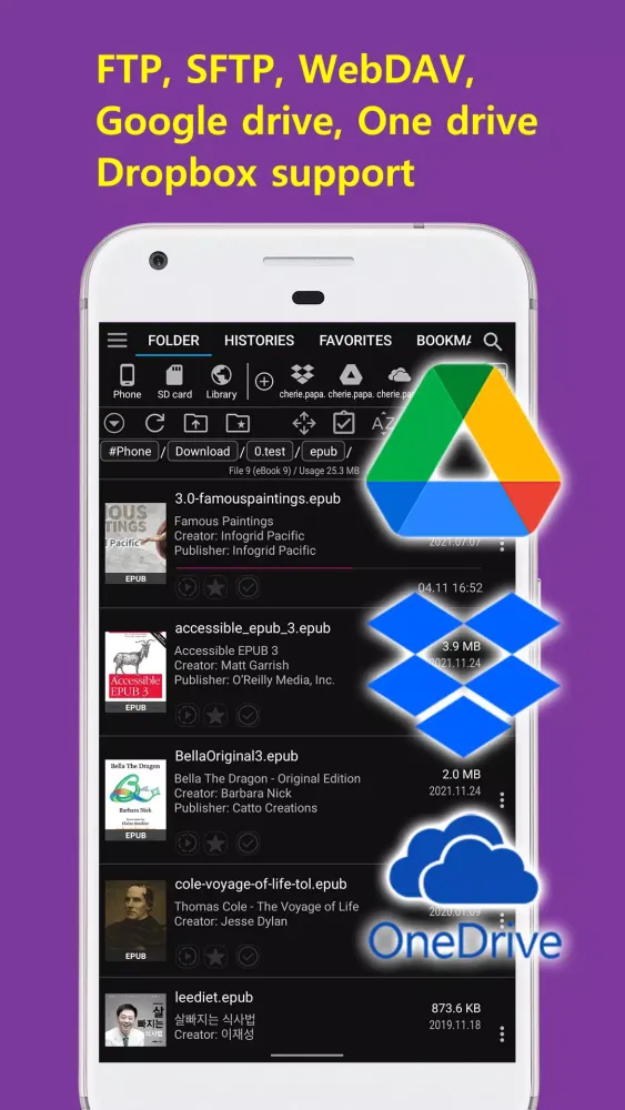 Captures d'écran de EasyViewer-epub,Comic,Text,PDF