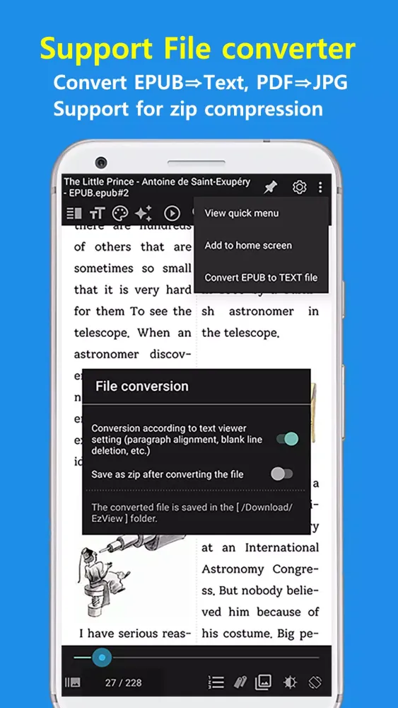 Captures d'écran de EasyViewer-epub,Comic,Text,PDF