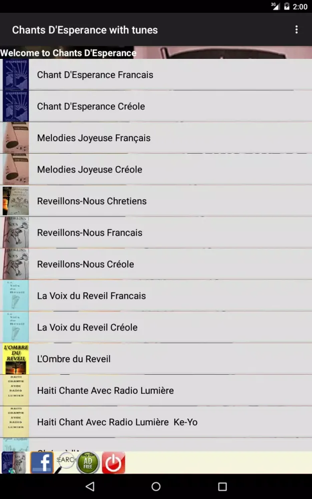 Chants D'Esperance with Tunes Screenshots