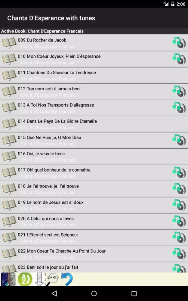 Chants D'Esperance with Tunes Screenshots