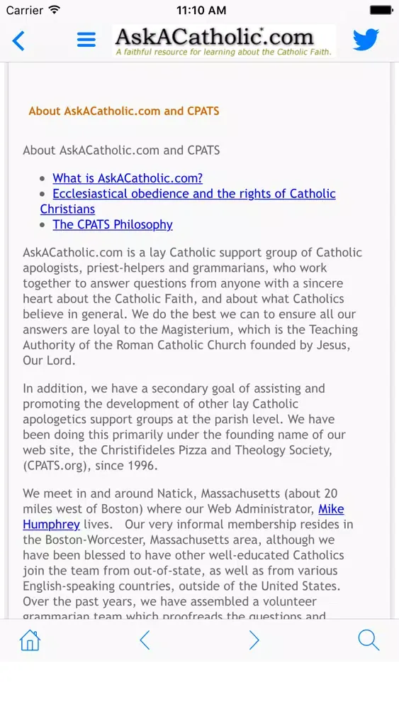 AskACatholic.com 스크린샷