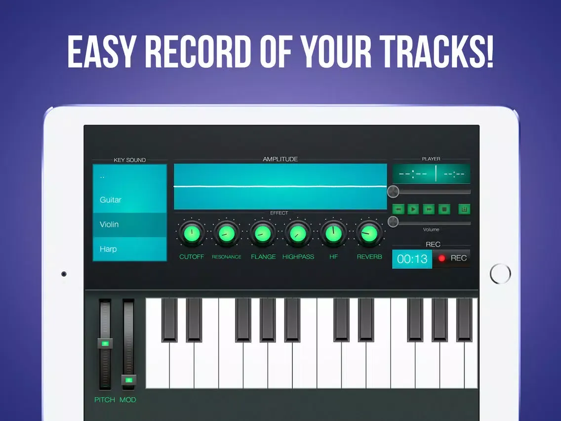 Ảnh chụp màn hình của Synth Station Keyboard iPad 