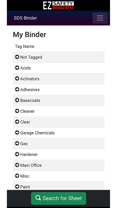 EZ Safety SDS Screenshots