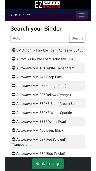 EZ Safety SDS Screenshots
