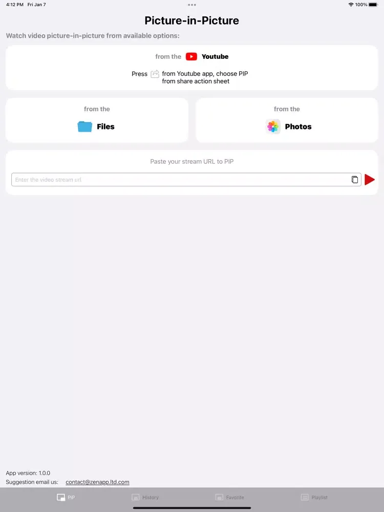 Скриншоты PiP Video player for Youtube iPad 