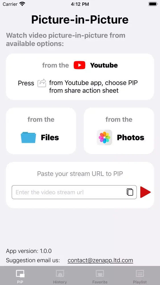 Скриншоты PiP Video player for Youtube