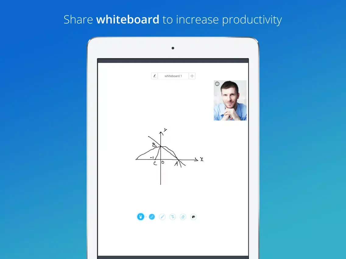 Tangkapan skrin ezTalks Video Meetings iPad 