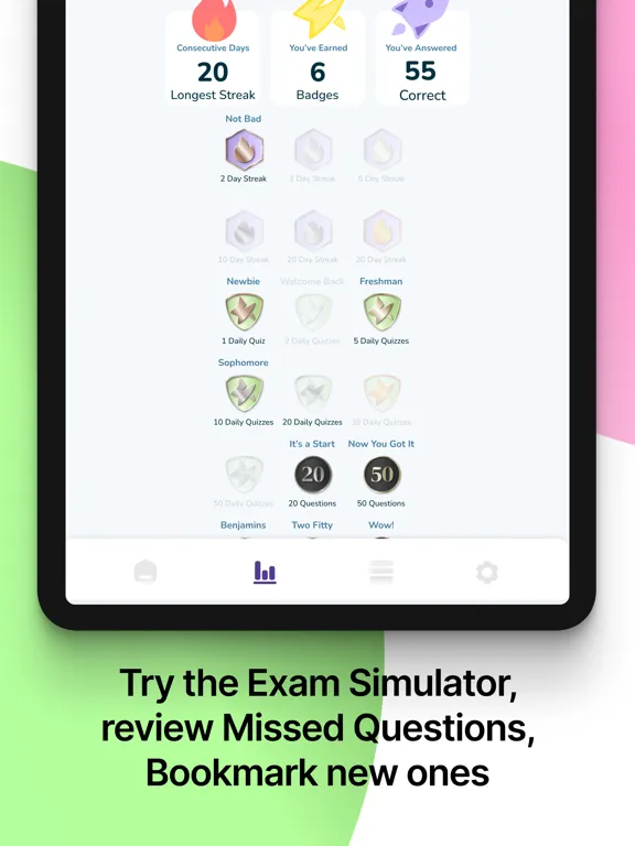 Capturas de pantalla de NCLEX RN PN 2025 Practice Test iPad 