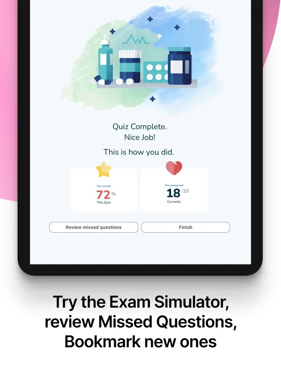 Capturas de pantalla de NCLEX RN PN 2025 Practice Test iPad 