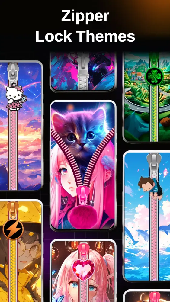 Tangkapan layar Zipper Lock Screen - ZippyLock