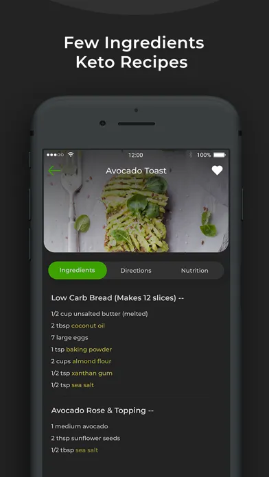 Скриншоты Keto Diet App- Recipes Planner