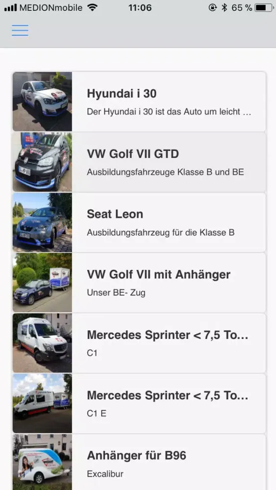 Capturas de tela do Fahrschule Wiegert