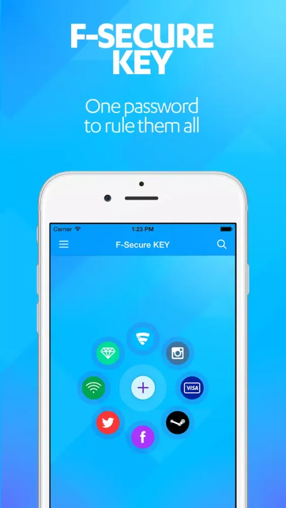 Capturas de tela do F-Secure KEY Password manager