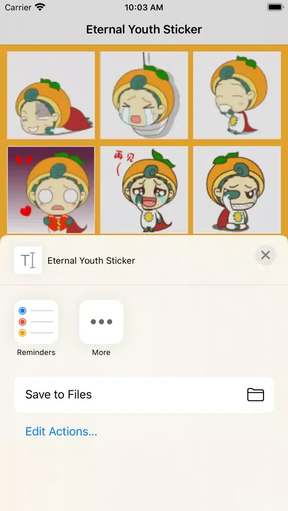 Capturas de pantalla de Eternal Youth Sticker