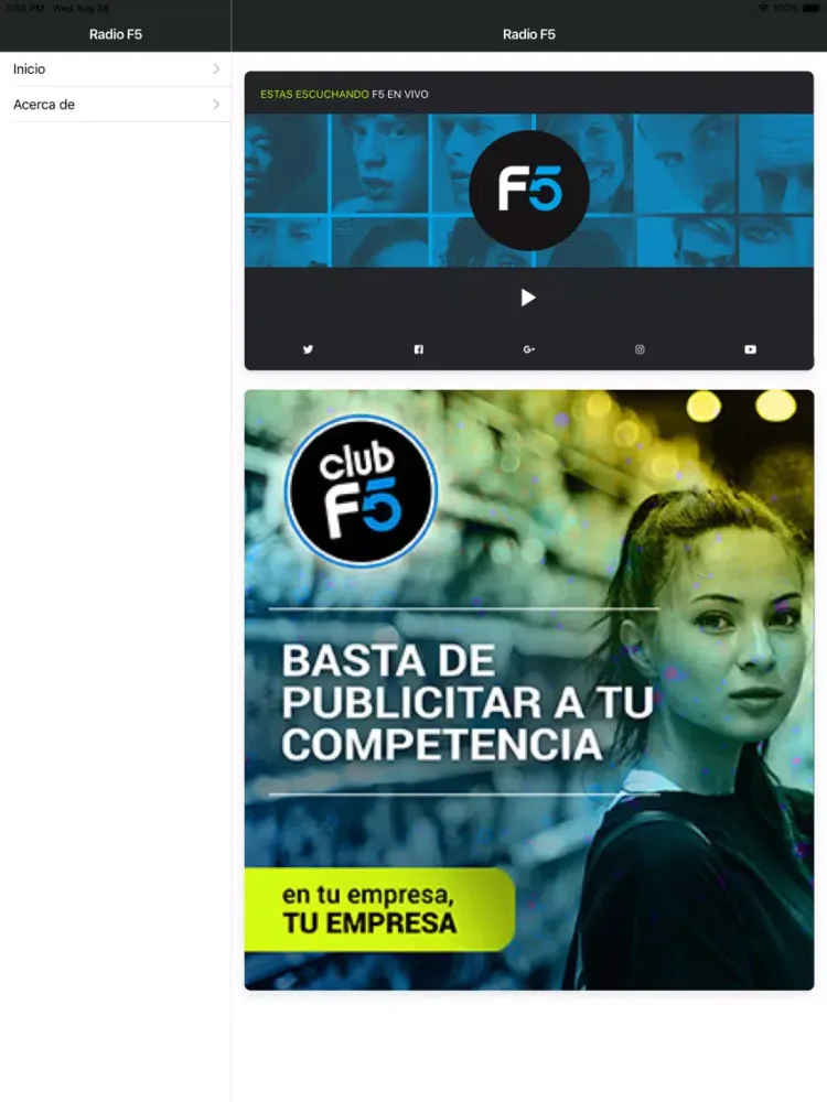 Zrzuty ekranu Radio F5 iPad 