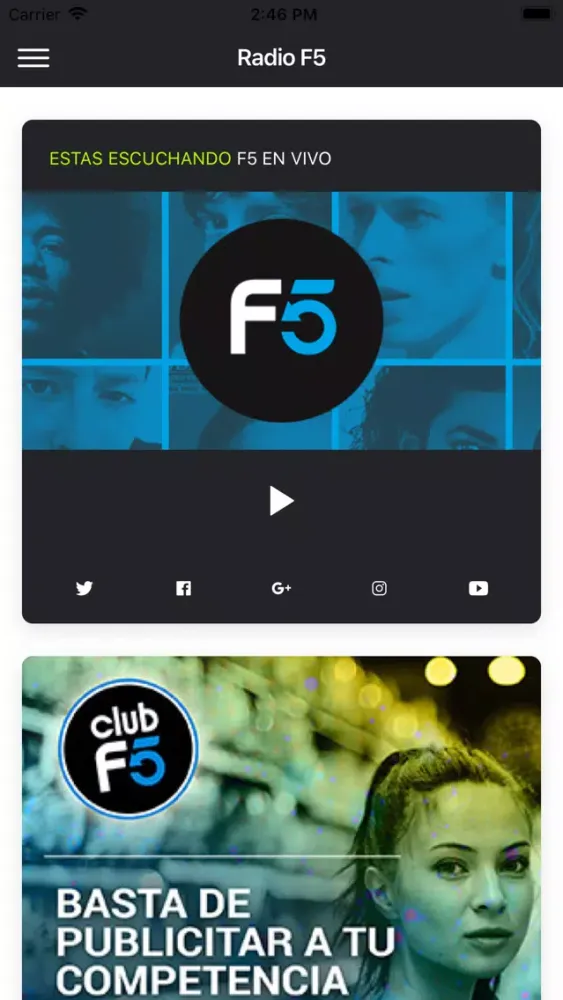 Zrzuty ekranu Radio F5