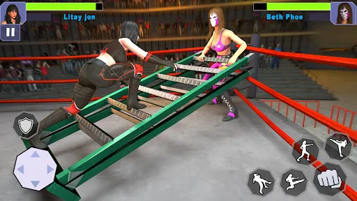Tangkapan layar Bad Girls Wrestling Game