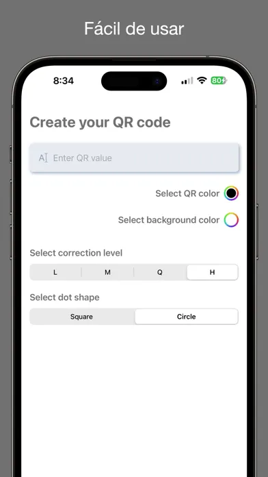 Zrzuty ekranu Create QR V2